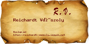 Reichardt Vászoly névjegykártya